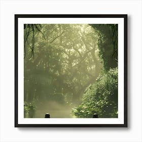 Two People In The Jungle Art Print