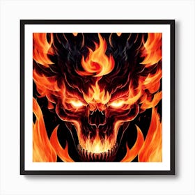 Demon Skull Art Print