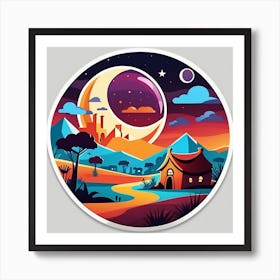 Landscape With A House Art Print