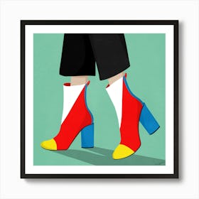 Mondrian Boots Poster