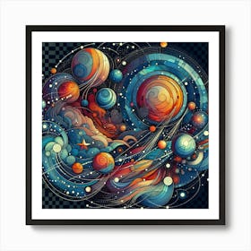 Galaxy Painting Art Print