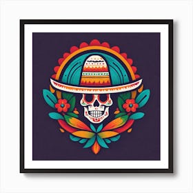 Day Of The Dead Skull 88 Art Print