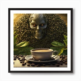 Coffee Skull Art Print