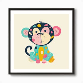 Charming Illustration Monkey 1 Art Print