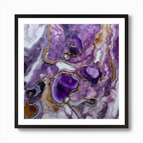 Purple Agate 01 Art Print