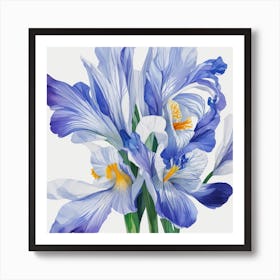 Blue Iris Art Print