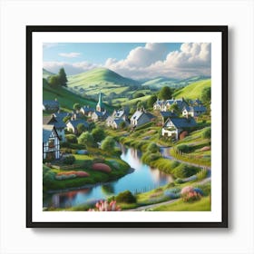 Village In The Countryside Poster