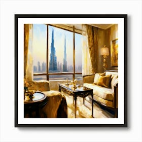 Dubai Skyline Art Print