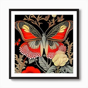 Red Butterfly Art Print