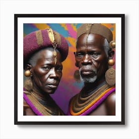 African Couple Art Print