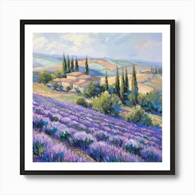 Lavender Field 8 Art Print