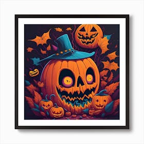 Halloween Pumpkins 17 Art Print