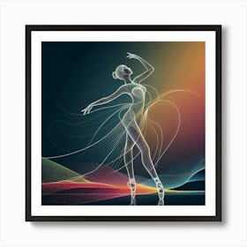 A delicate ballerina Art Print