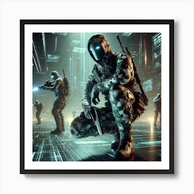 Sci Fi Shadow Operatives 1024x1024 Art Print