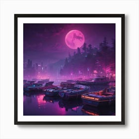 City At Night 3 Art Print