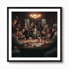 Mafia Boss, Money, Table Art Print