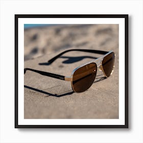 Sunglasses On The Beach Art Print