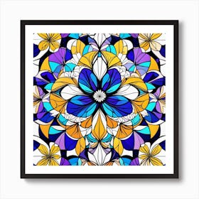 Stained Glass Pattern 2 Art Print