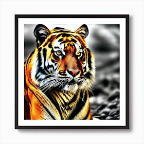 Tiger Wallpaper Art Print