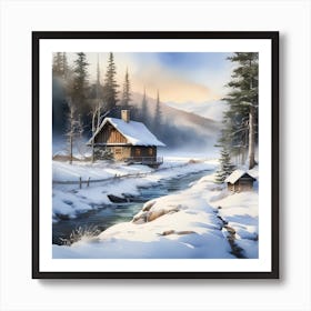 Winter Landscape wall art Art Print