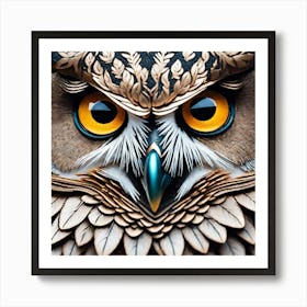 Owl Sculpture Art Print