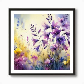 Watercolor Flowers 2 Art Print