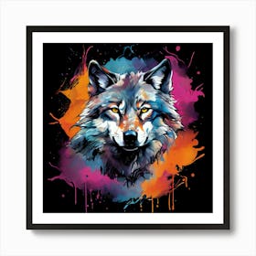 Wolf Painting 18 Art Print