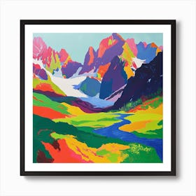 Colourful Abstract Vanoise National Park France 4 Art Print