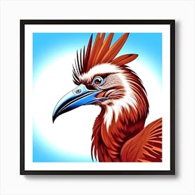 Horned Stork Art Print