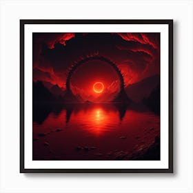 Red Sun Art Print