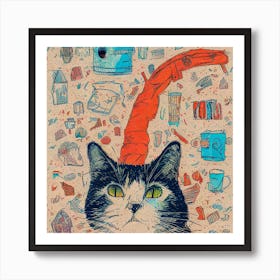My cat and other things Art Print