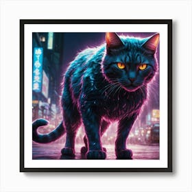 Cat In The City Art Print