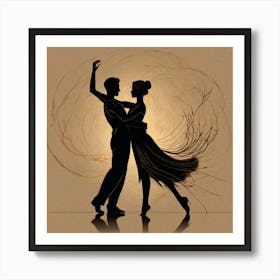 Couple Dancing Tango Art Print