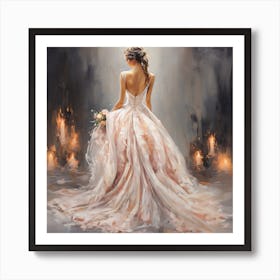 Bride In A Wedding Dress 2 Art Print