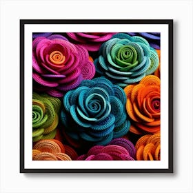 Colorful Roses 18 Art Print