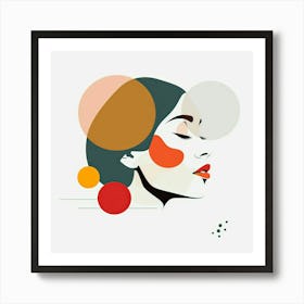 Abstract Portrait Of A Woman Art Print