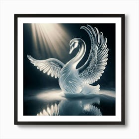 ice Swan Art Print