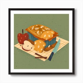 Apple Bread Art Print