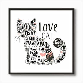 Love Cat Art Print