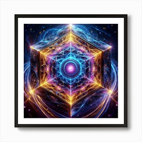 Psychedelic Cube Art Print
