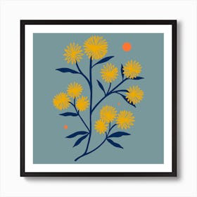 Medicinal Bloom Square Art Print