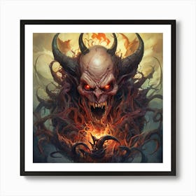 Demon Head 6 Art Print