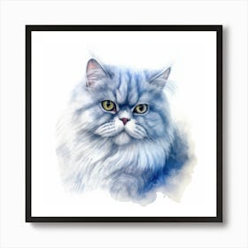 Blue Persian Cat Portrait 2 Art Print