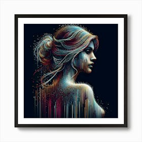 Woman'S Face 7 Art Print