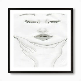 Face Drawing Art Print