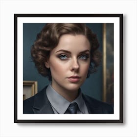 Woman In A Suit Art Print