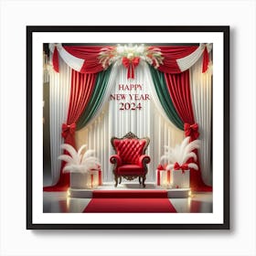 Happy New Year 2024J Art Print