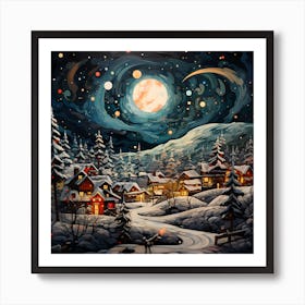 Nostalgic Holiday Brush Dance Art Print