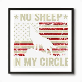 Trending No Sheep In My Circle Vintage Usa Flag Wolves Art Print