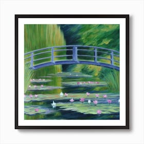 Water Lily Bridge 5 Art Print